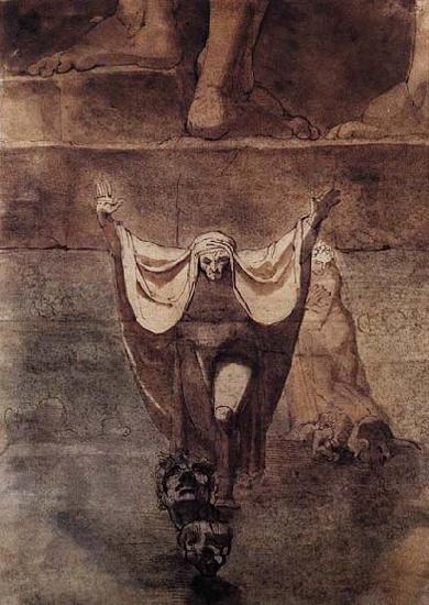 Johann Heinrich Fuseli Dante and Virgil on the Ice of Kocythos China oil painting art